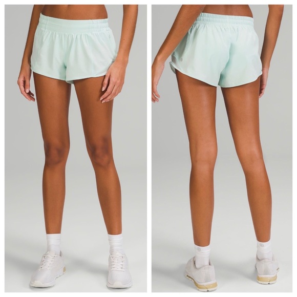 lululemon Hotty Hot Low-Rise Lined Short 2.5" in Delicate Mint Size 4 New NWT - Picture 8 of 16